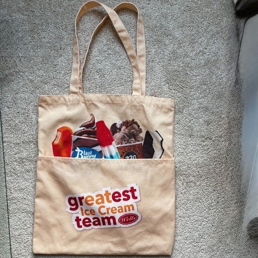 Official Wells Enterprises Canvas Tote Rare Blue Bunny Bom Pop Promo Collectible - Picture 1 of 2